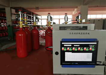 Gas fir-extinguish system pressure monitoring